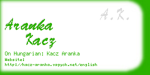 aranka kacz business card